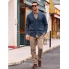 Runcati Mens Shawl Collar Cardigan Sweater Cable Knit Fall Winter Sweaters(Navy)