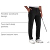 Runcati Mens Stretch Golf Pants 30″/32″/34″ Dress Work Slacks(Black)