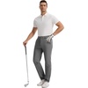 Runcati Mens Stretch Golf Pants 30″/32″/34″ Dress Work Slacks(Dark Grey)