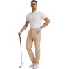 Runcati Mens Stretch Golf Pants 30″/32″/34″ Dress Work Slacks(Khaki)