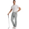 Runcati Mens Stretch Golf Pants 30″/32″/34″ Dress Work Slacks(Light Grey)