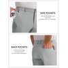 Runcati Mens Stretch Golf Pants 30″/32″/34″ Dress Work Slacks(Light Grey)