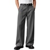 Runcati Mens Baggy Dress Pants Casual Pleated Wide Leg Lightweight Trousers(Dark Grey)