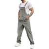 Runcati Men’s Denim Bib Overall Jean Romper(Grey)