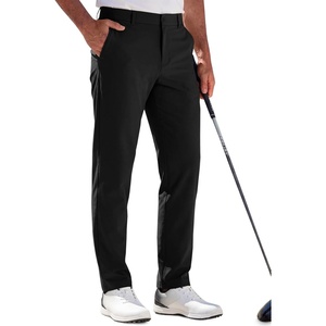 Runcati Mens Stretch Golf Pants 30″/32″/34″ Dress Work Slacks(Black)