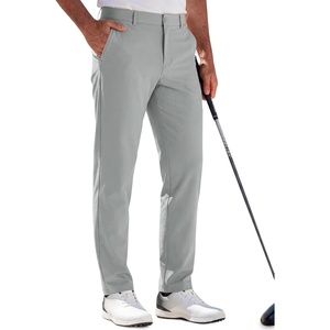 Runcati Mens Stretch Golf Pants 30″/32″/34″ Dress Work Slacks(Light Grey)